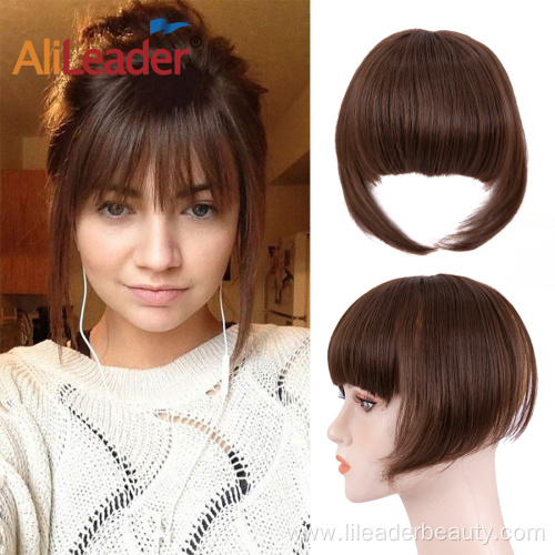 Synthetic Bang Hairpieces Natural Hair Topper With Bangs